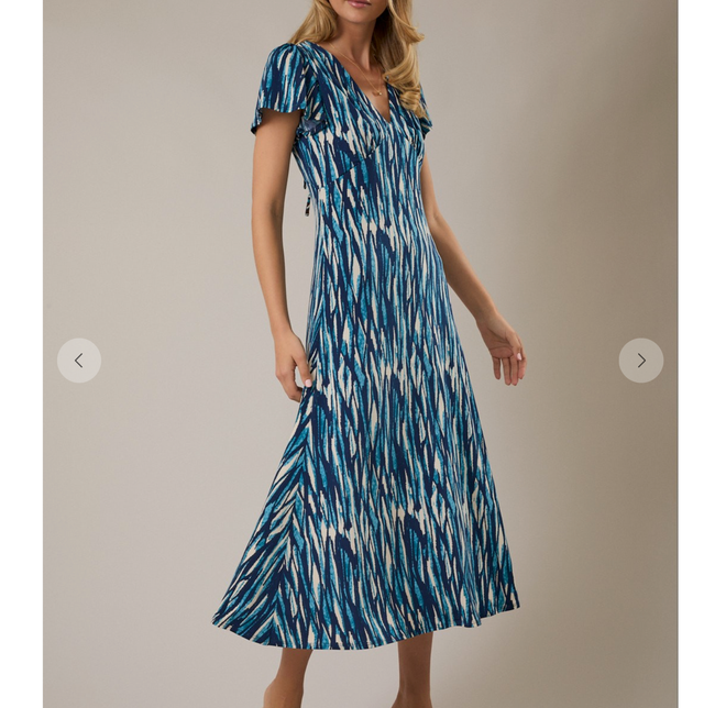 blue white floral maxi dress Blue and White Floral Maxi Dress With Criss Cross Back